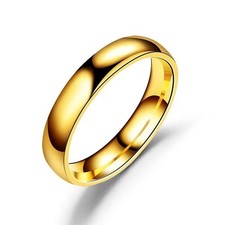 Titanium Stainless Steel 6mm Brushed Finish Men Women Wedding Band Comfort Ring Gold Wedding Band price