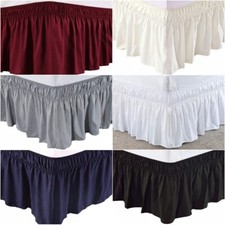 Stretch Bed Skirt Hollow Dust Ruffle Skirt Valance Wrap Single Double Queen King Bed price
