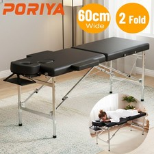 PORIYA Massage Table 60cm Portable 2 Fold Aluminium Beauty Therapy Bed Bed price