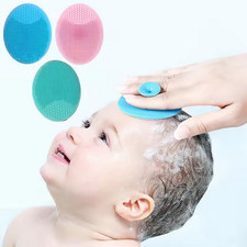 Baby Hair Brush Silicone Shampoo Brush for Infant Bathing Kids Shower Brush Blue Baby Shampoo price