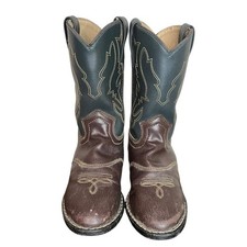 SMOKEY MOUNTAIN BOOTS Cowboy Boots Brown/Black Faux Leather Boys Size 2.5 Boys' Boots price