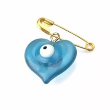 Turkish Evil Eye Pendant Baby Brooch Gift Pin Set  DIY Necklace Charm Jewelry AU Baby Evil Eye Beads price