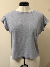 Old Navy Active Girls Large 10-12 Gray Open Back Athletic Performance Top Girls' T-shirt price