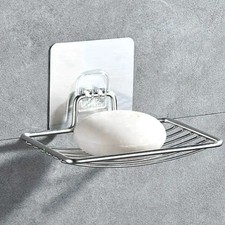 Stainless Steel Soap Dish Bathroom Soap Holder Vacuum Suction Cup Wall-mounted Soap Dish price