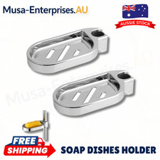 1/2pcs Adjustable Rail Slide Bathroom Bath Shower Soap Dishes Holder For 25mm AU Soap Dish price