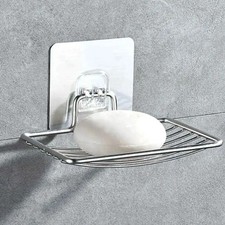 Stainless Steel Soap Dish Bathroom Soap Holder Vacuum Suction Cup Wall-mounted Soap Dish price
