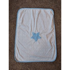 Just Born Blue Star Baby Blanket Gray White Stripes Security Lovey Sherpa Baby Blanket price