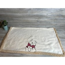 Disney Baby Winnie the Pooh Baby Blanket Cream GUC - HTF Baby Blanket price