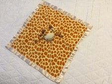 Pro Goleem Giraffe Baby Security Blanket Velour Satin Brown Cream Lovey Baby Blanket price