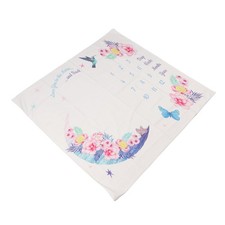 Baby Milestone Blanket Approx 39.4in Wide Flowers Birds Style First Year Cal BUU Baby Blanket price