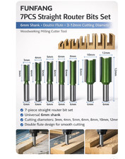 7PCS Router Bits Set 6mm Shank Blade Diameter: 3 / 4 / 5 / 6 / 8 / 10 / 12 mm Do Router price