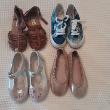 Girls shoe bundle size 10 ballet flat, sandals, sneakers Seed... Girls' Slippers & Sandals price