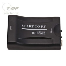 Scart to RF Video Audio Adapter Converter 67.25Mhz/61.25Mhz + Cable For TV Black Video Systems Converter & Adapter price
