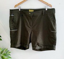 Bisley Workwear Womens Shorts Size 20 Green Cuffed Hem Tradie Work Women's Shorts price