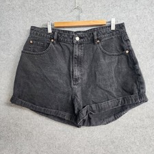Sportsgirl Womens Shorts Size 16 Black Denim Cotton Women's Shorts price