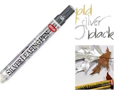 Mirror Finish Silver Metallic LEAFING PEN PAINT MARKER Calligraphy Chisel KRYLON Chisel Tip (Calligraphy) Pen price