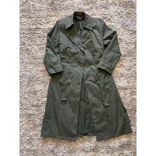 London Fog Vintage 80's Women's Trench Coat Size 8 Olive Green Belted Wamsutta Women's Trench Coat price