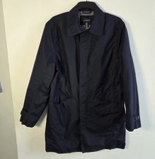 Lands' End Women's Navy Blue Mac Jacket Trench Coat Size M Medium UK 12 14 Lined Women's Trench Coat price