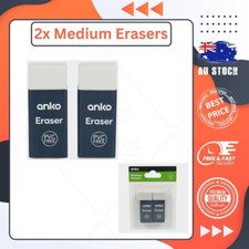 2x Rapid Erasers Smudge Resistant Pencil-Eraser Rubber Stationery NEW AU. Eraser price