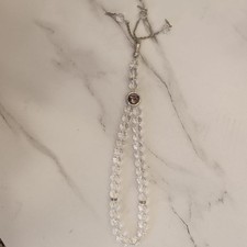 Clear Crystal Prayer Beads (Misbaha) with Dome of the Rock Medallion Prayer Beads price