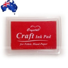 Red Ink Pad Inkpad Rubber Stamp Finger Print Craft Non-Toxic Baby Safe Stamp & Ink Pad price