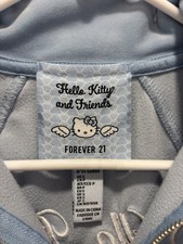 Hello Kitty Angel Forever 21 Women's Velour Tracksuit Blue Crop Sweater, Size S Women's Tracksuit price
