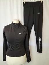 New Balance Tracksuit Set Activewear Jacket Leggings Black Women's Medium C6498 Women's Tracksuit price