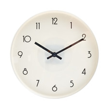 White Plastic Wall Mounted Clock Round Quartz Wall Clock Battery Operated Wall Clock price