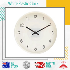 Wall Clock Quartz Round Wall Clock Silent Non-ticking Battery Operated White Au Wall Clock price