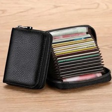 Men's Credit Card Holder Leather Wallet Business Case Slim ID Purse 22 Card Gift Men's Wallet price