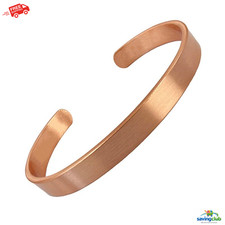 Non Magnetic Solid Pure Plain Copper Bracelet Bangle Arthritis Relief+Pouch Gold Bracelet price