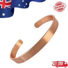 Non Magnetic Solid Pure Plain Copper Bracelet Bangle Arthritis Relief+Pouch Gold Bracelet price