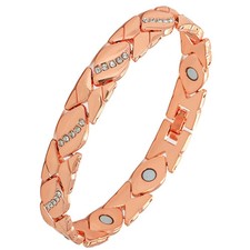 Magnetic Bracelet Crystal Healing Therapy Arthritis Pain Relief Weight Loss Gold Bracelet price