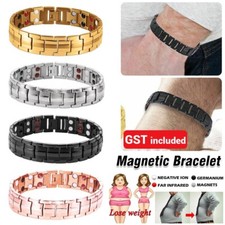 Magnetic Bracelet Healing Therapy Arthritis Pain Relief Weight Loss Men Women AU Gold Bracelet price