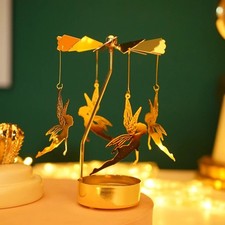 Metal Rotating Spinner Carousel Candle Tea Light Holder Table Rotating Transfer Candle Holder price