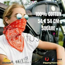BANDANAS Paisley 100% COTTON Head Wrap Face Shield Summer Men Women Bike Scarf Headscarf price