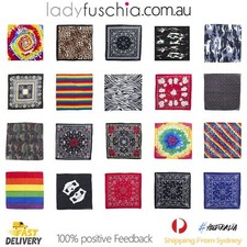 BANDANAS Paisley 100% COTTON Head Wrap Face Shield Summer Men Women Durag Scarf Headscarf price