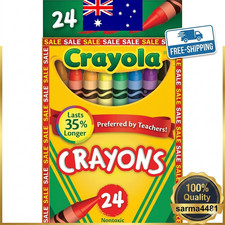 Crayola Crayons 24 Pack Non Toxic Coloured Drawing Wax Crayons School Kids Brand Wax Crayons price