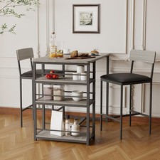2-Person Dining Table Set with 2 Upholstered Chairs, 35.4" Kitchen Bar Table Dining & Kitchen Table price