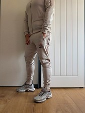 ADIDAS CHILE 20 ORIGINAL TREFOIL BEIGE FULL TRACKSUIT SHINY BOTTOMS JACKET SMALL Men's Tracksuit price