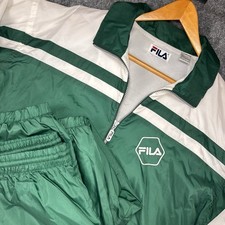 Classic Vintage FILA Men’s Tracksuit Small Green White Jacket Pants Men's Tracksuit price