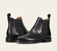 Frye Men's Black Leather Dylan Chelsea Ankle Boots Pull-On Round Toe 12 D Men's Boots price