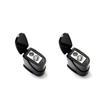 2x Derwent Art/Craft Twin Hole 8.25/11.5mm Pencil Sharpener w/Reservoir Black Pencil Sharpener price