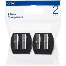 2 Pack Double Hole Pencil Sharpener Plastic School Office Stationery LowestPrice Pencil Sharpener price