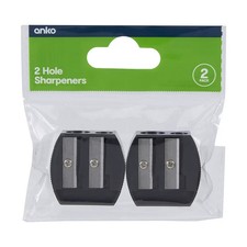 2 Pack Plastic Double Hole Pencil Sharpener School Stationery Office LowestPrice Pencil Sharpener price