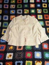 Vintage Le Suit Blazer Overcoat Paisley Beige Women's Size 18 Business Careers Women's Overcoat price