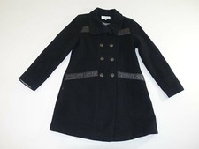 Calvin Klein Women's Overcoat Size 6 Black Wool Blend Double Breasted Lined CK Women's Overcoat price