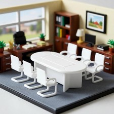 1/50 Dollhouse Conference Table Chair Set for Micro Landscape Architecture Conference Table price