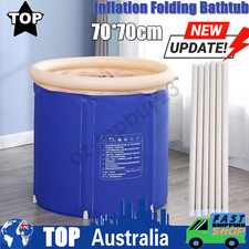 Foldable Portable Bathtub Water Tub Folding Adult Spa Bath Bucket 70x70cm AU Bathtubs price