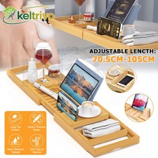 Expandable Bathtub Caddy Tray Bamboo Bath Table Over Tub with Wine & Book Holder Bathtubs price